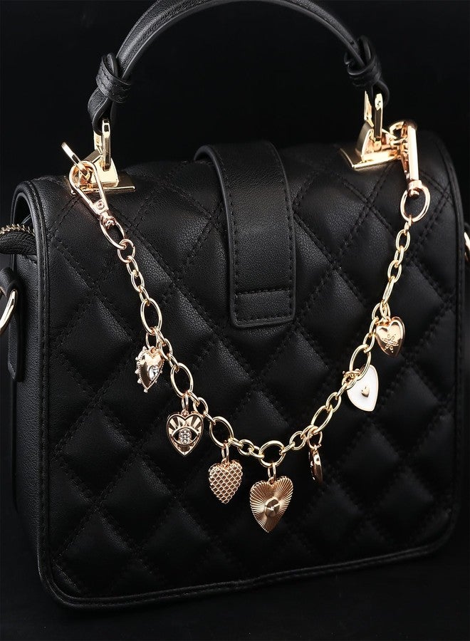 SORGERLY Heart Bag Charm Purse Chain - Gold Keychain for Handbag Accessories - Cute Extender Chain Gift for Women - Image 3